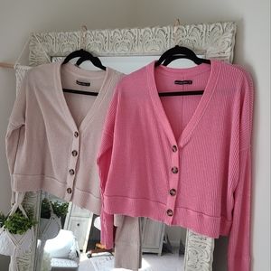 2 Abercrombie cardigan sweaters medium